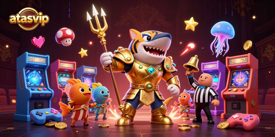 Experience exciting gaming with atasvip featuring a dazzling animated underwater casino scene.
