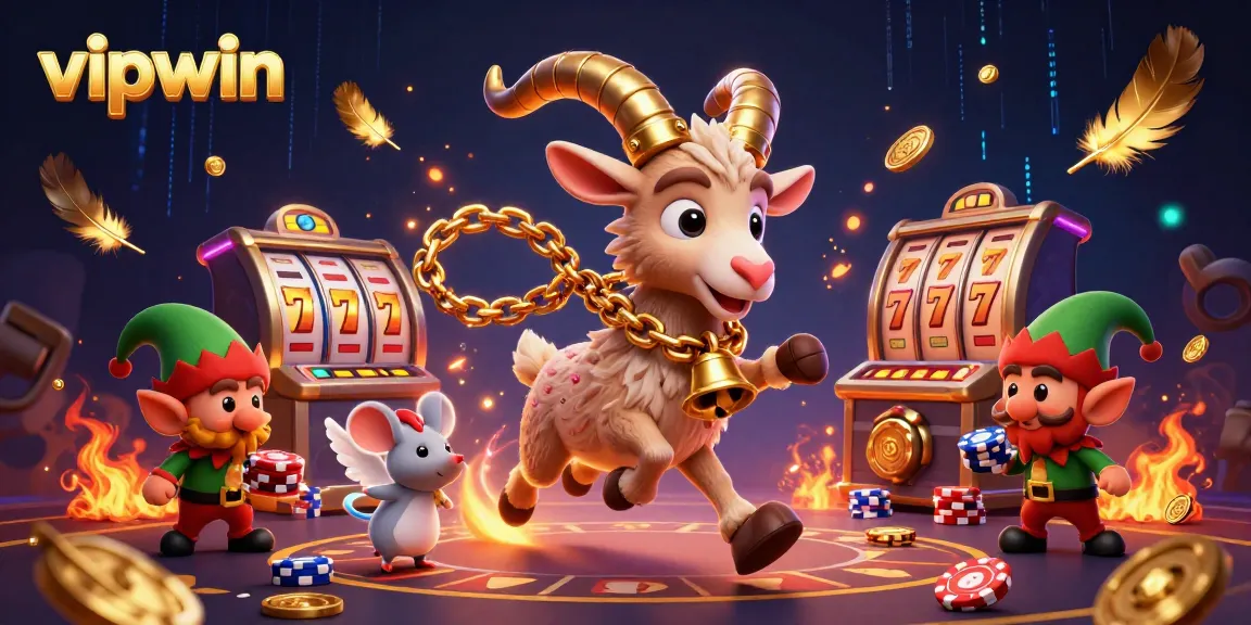 Experience thrilling wins at vipwin's casino with a festive 3D illustration capturing the essence of holiday gaming excitement.