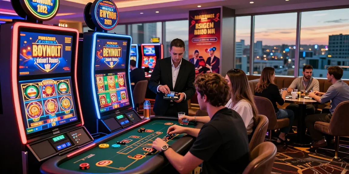 Players exploring exciting credit card casinos with vibrant gaming stations and captivating bonuses.