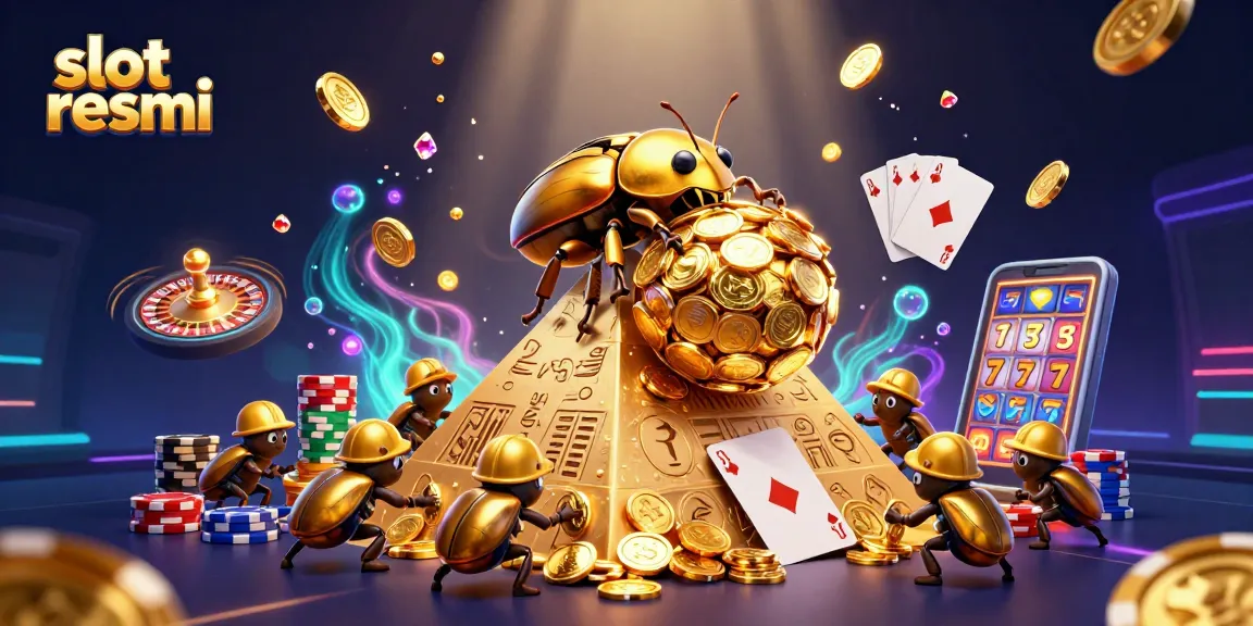 Spin winning reels at slot resmi with golden coins cascading around an epic pyramid scene.